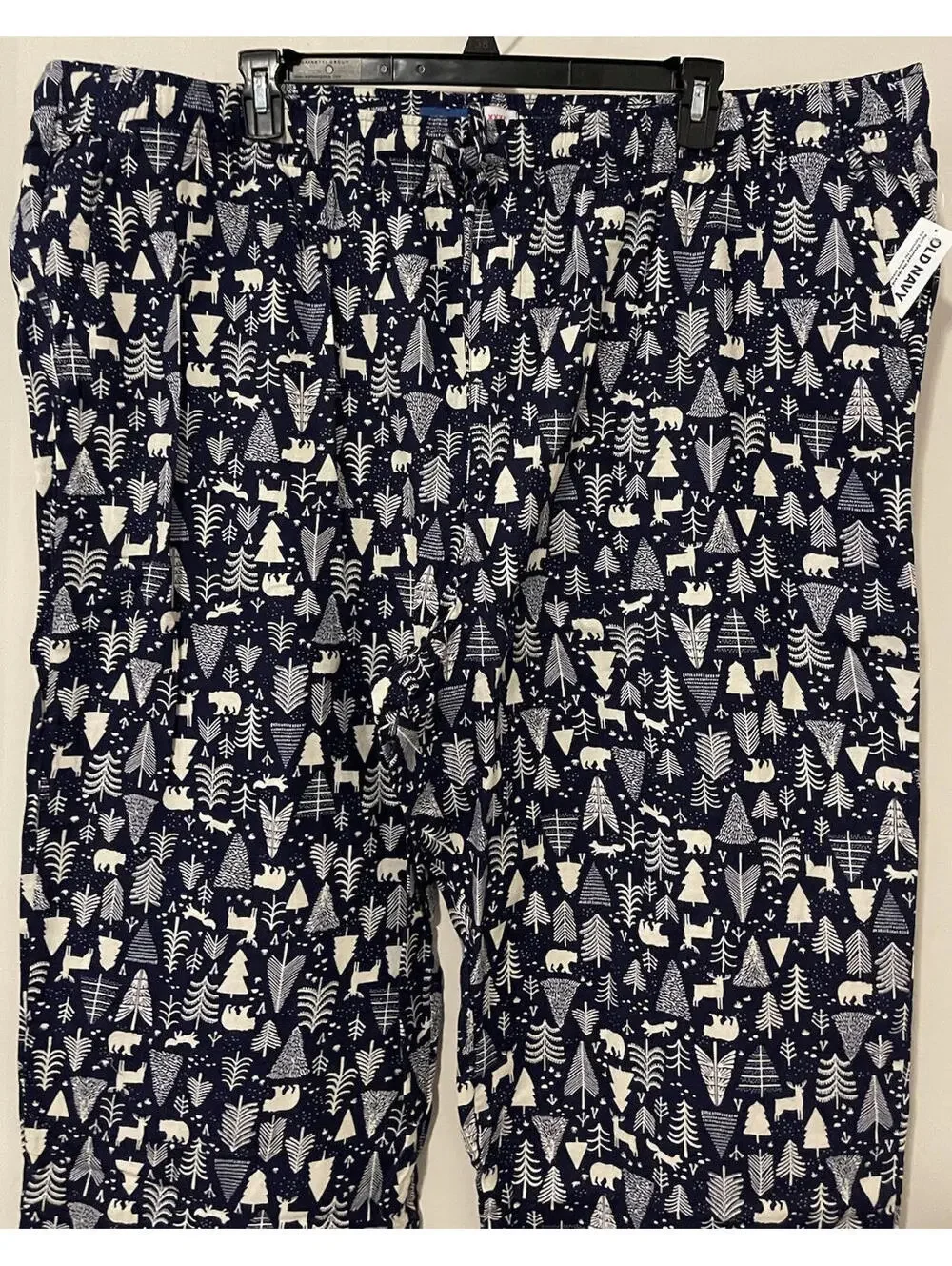 Old Navy Mens 4xl Tall Blue Nature Print Pull-On Cotton Pajama Pants NWT! A3007